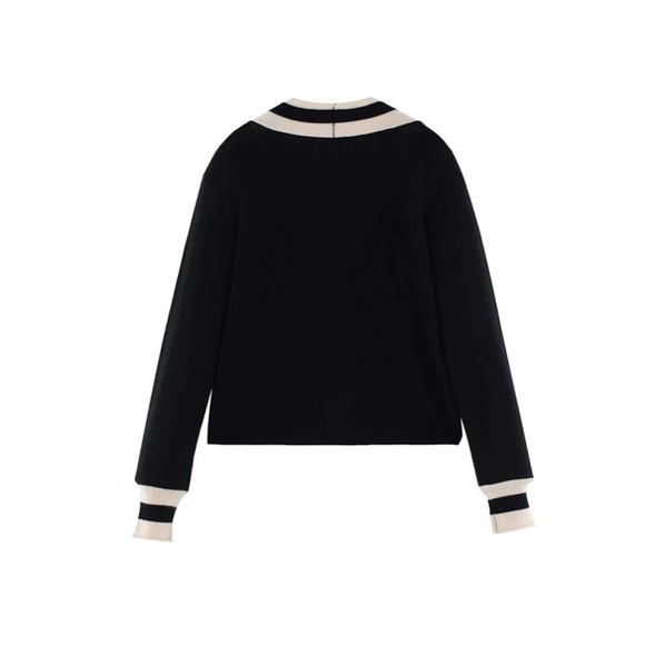 Cashmere Stripe Varsity Cardigan XS NWT - Picture 2 of 2